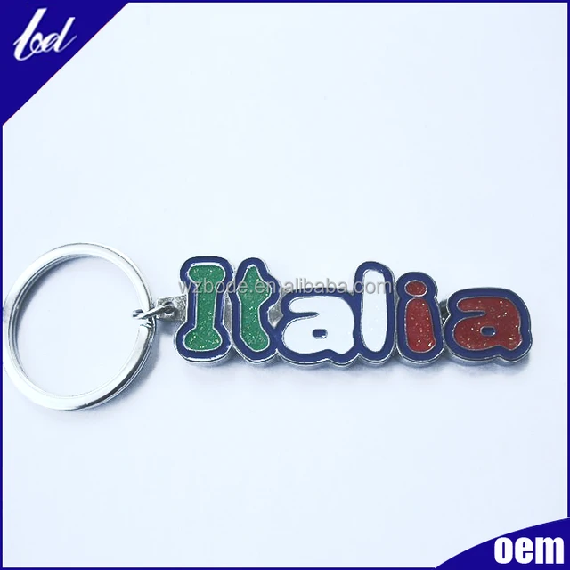 wholesale exquisite gift metal alphabet souvenir metal keychain