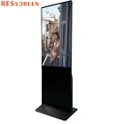 Resscreen china supplier 43 49 55 65 inch black or white color dual wifi band 5.0ghz totem billboard