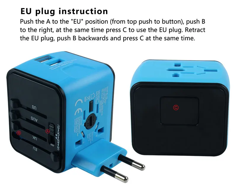 plug adapter us uk eu au plug ac power outlet socket adapter