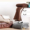 Double Side Heat Preservation Cashmere Knit Blanket For Winter