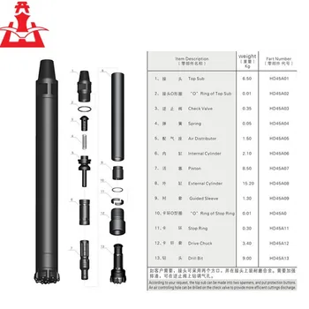 DTH Down The Hole Drilling Hammer KQ-90A 90mm Made in China, View dth hammer, KQ Product Details fro