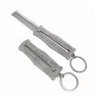 JDK Amazon Hot Selling Men Stainless Steel Beard Hair Comb Flexible Ajustable Moustache Comb Wholesale