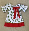 Wholesale new white dress with a variety of patterns on the little girl beautiful dress