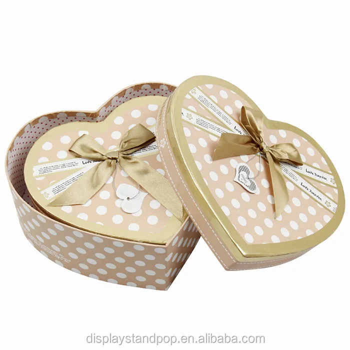 fancy paper coated luxury heart shape  chocolate packaging  box