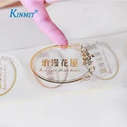 Custom Adhesive Clear Gold Foil Hot Stamping Logo Sticker Vinyl Transparent Label