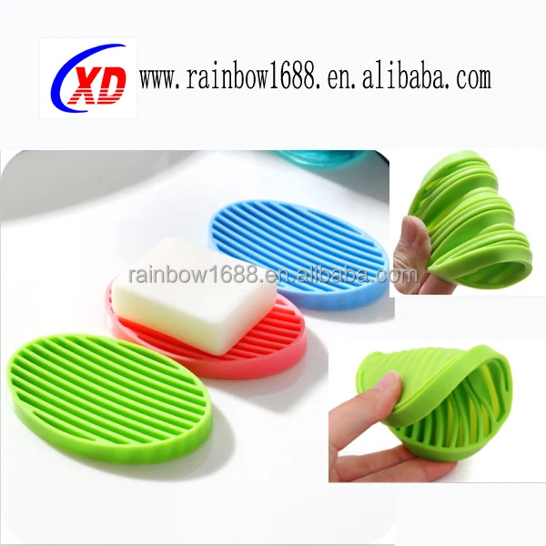 wholesale wooden soap dish / silicone soap holder / cheap soap