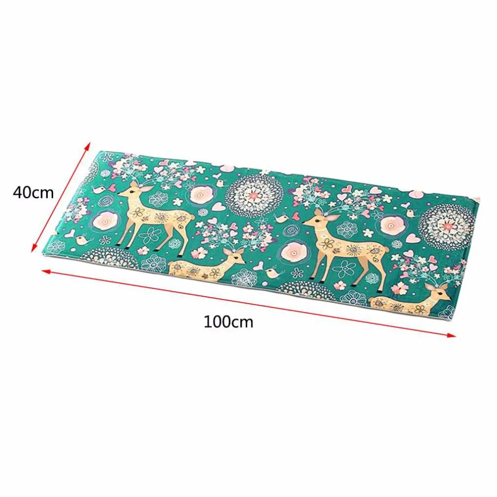 Comfortable Blue Deer Flowers Patterns Sofa Bedroom Carpet Environmental Protection Non-Slip Living Room Rug Home Use