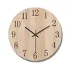 Simple Modern Natural Round Wooden Decorative Wall Clock 12/14/16 inches