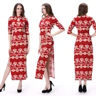 Women Open Leg Modern Chinese Traditional Sexy Cheongsam Dress