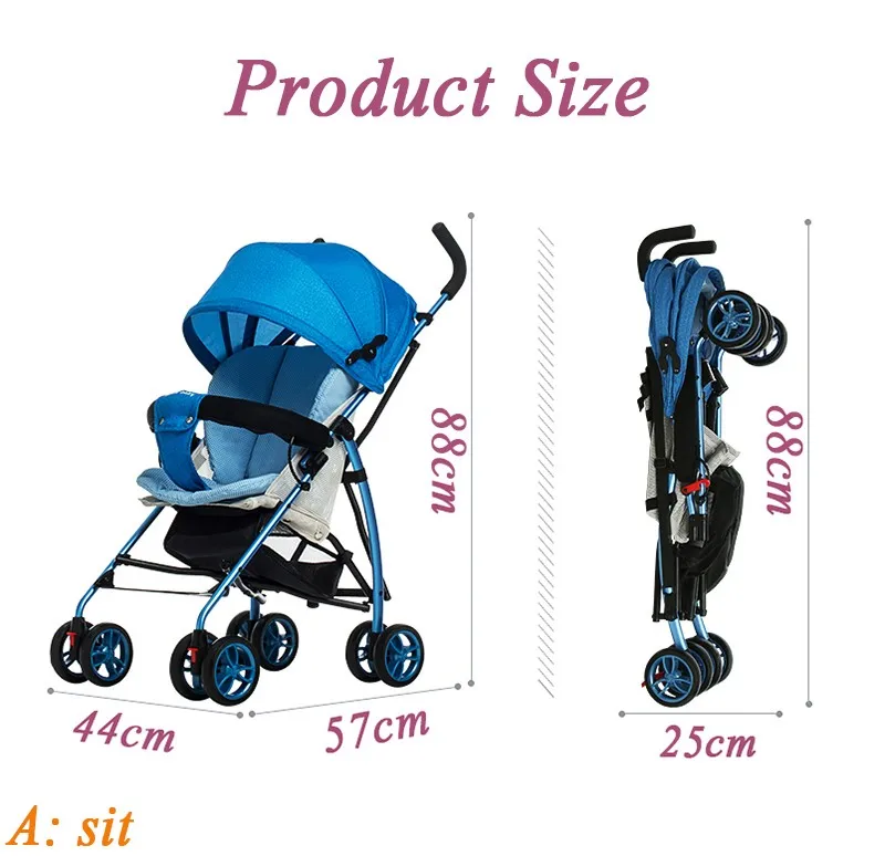 Lightweight Baby Stroller Pram of Aluminum Frame