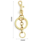 Wholesale Bag Hardware Metal Handbag Hook Snap, Gold Metal Clip Hook with Keyring and Chain