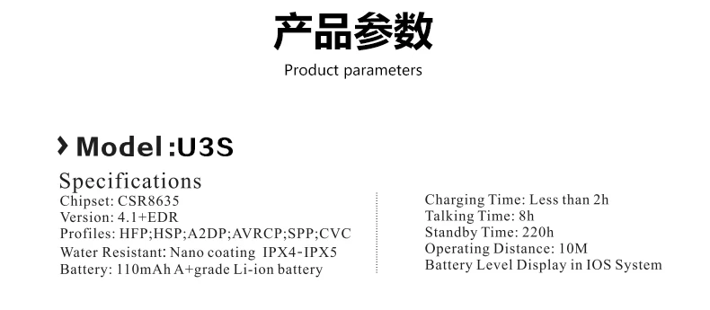 Consumer Electronic Product Earphone Wireless Earpiece Bluetooth Stereo Earphone - ANKUX.COM