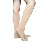Knee high spandex compression reflexology foot massage socks
