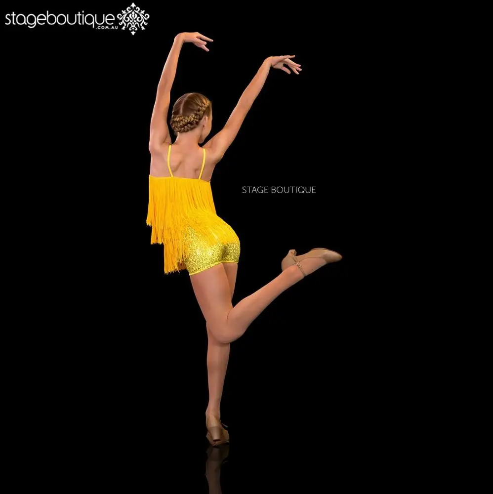 Shake Yellow Fringe Sequin Tap Dance Jazz Costume Buy Jazz Tap Dance