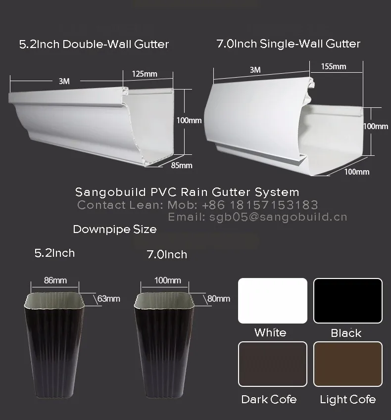 11 Years Factory Kenya Nigeria Ghana Plastic Half Round Gutter Pvc Roof