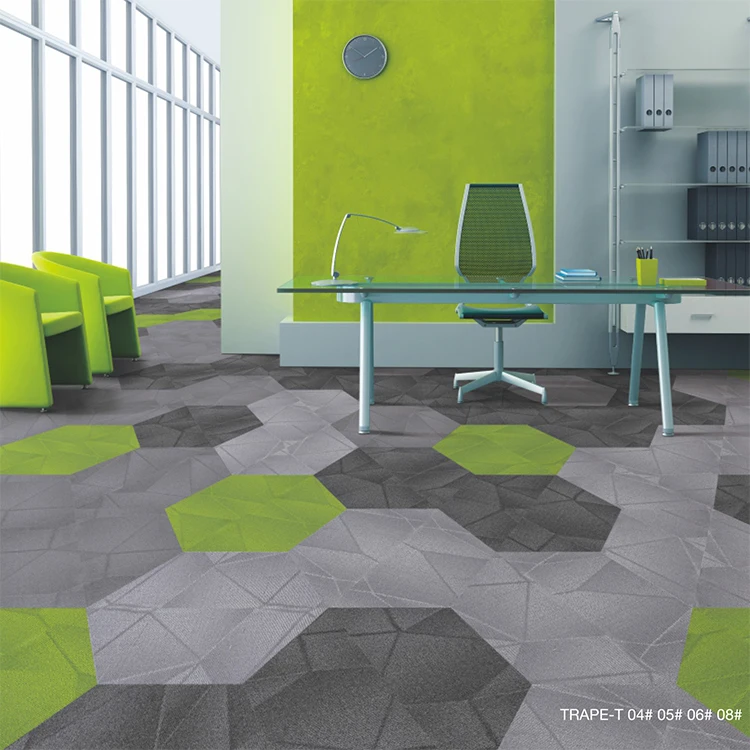 MERIKA high quality thick Wear-resisting Hexagon Carpet Tile