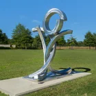 Matt Finish Stainless Steel Sculpture Garden Abstract Modern Sculpture Home Decor