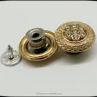 new customized acrylic rhinestones button for women't clothing, gold diamond metal buttons