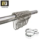 Shower Pole Industrial Roller Metal Hospital Nickel Ball Curtain Hook Ring