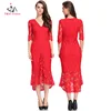/product-detail/china-dress-manufacturer-fashion-european-fish-tail-women-s-party-wear-evening-dress-short-front-long-back-red-lace-prom-dress-60695835821.html