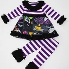 2016 halloween remake girl clothing cheap baby girl clothes sets baby ruffle pant outfit boutique