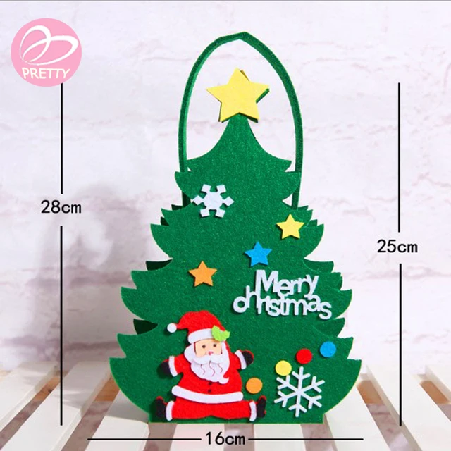 handmade candy felt christmas tree bag