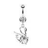 Wholesale Customized Stainless Steel Znic Alloy Aquamarine Belly Button Ring