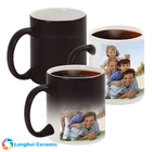 Novelty souvenir gift magic ceramic custom photo color changing mug with hot water