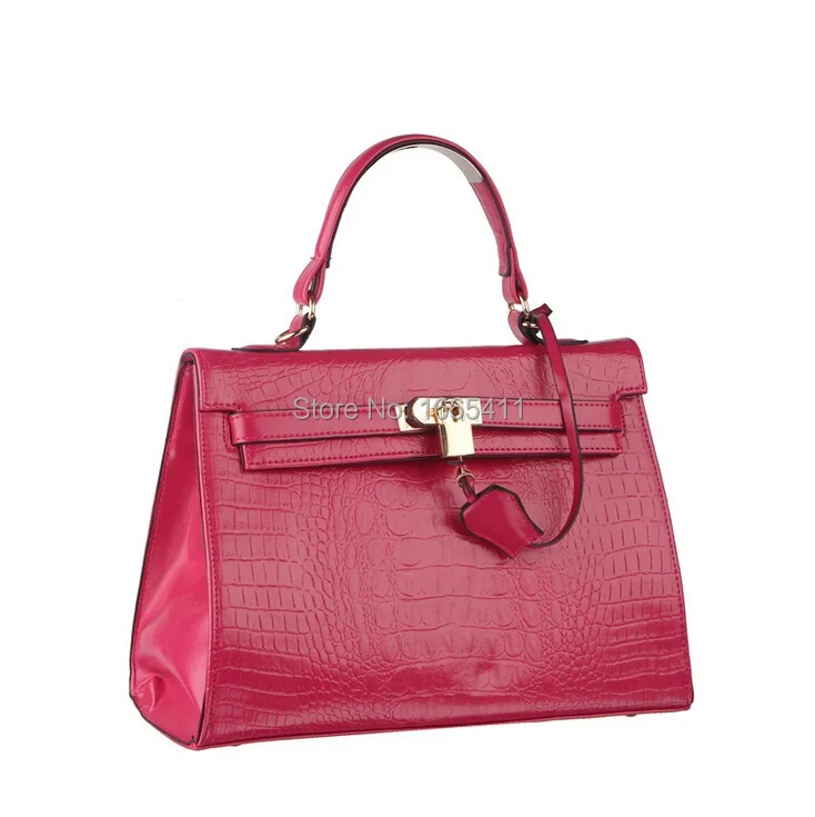 3 Colors 2015 New Women Handbag Crossbody Crocodile Vintage Shoulder Bag Female Women Messenger Bags Ladies PU Leather Handbags