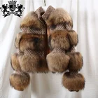 Fur Jacket Manufacturer Genuine Raccoon Fur Coat Women Coat Natural Real Fur Jacket