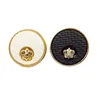 High-grade fancy women's garment accessory existing combined gold+white plastic buttons for coat