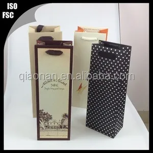 one bottle paper gift bag with different design for wine packing