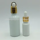 New fashion essential oil opal glass bottle wholesale with silicone dropper