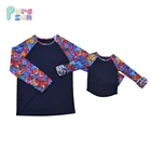 Wholesale 2018 Winter Long Sleeve Floral Printed Sleeve Kids Plain T shirts Soft Baby Wear