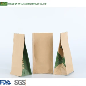 stand up top zip lock kraft brown paper bag