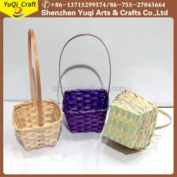 cheapest colorful easter woven easter wicker storage basket