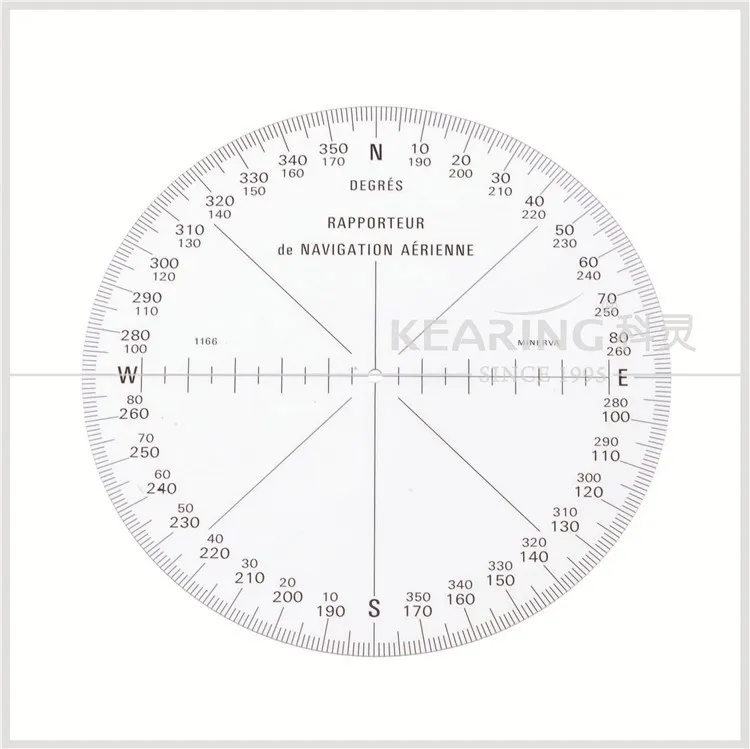 military flat compass and protractor