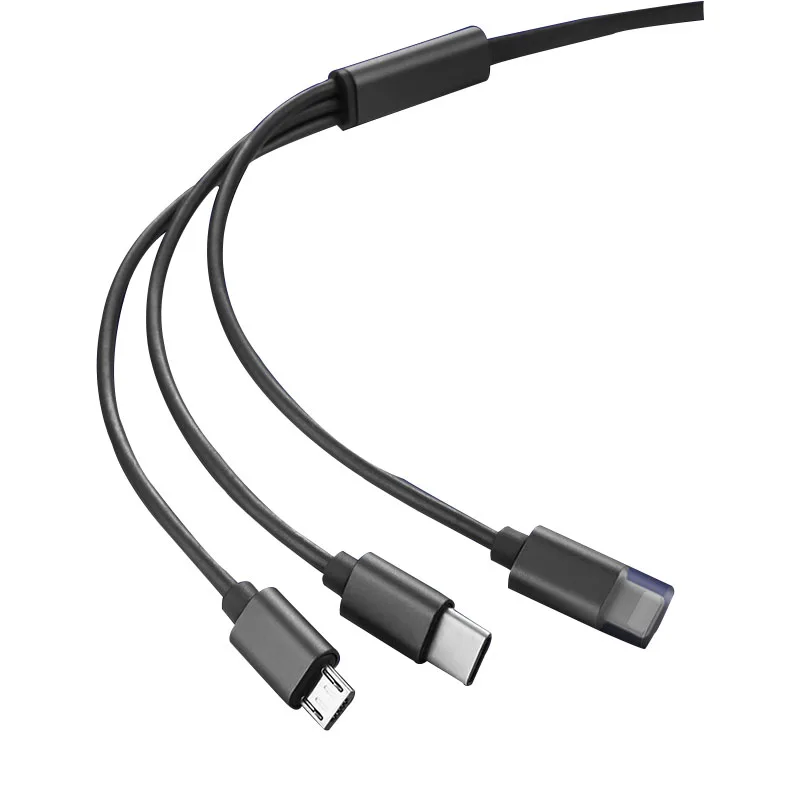 Three in one USB retractable cable , multi function data line - ANKUX.COM