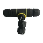 Three Way Electrical Power Cable Waterproof IP68 IP67 T Connector