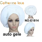 2018 pure white nigerian aso oke gele aso ebi headtie already made auto gele turban cap african women dress turban headtie