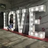 Galvanized iron sheet with powder coating 5ft LOVE led marquee bulbs letter for wedding/party decoration