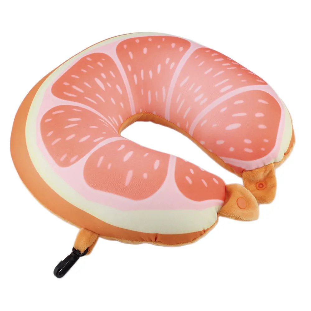 Fruit U Shaped Pillow Cushion Nanoparticles Neck Pillow Car Travel Pillow