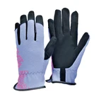 Ladies Black Synthetic Leather Palm Garden Work Gardening Gloves