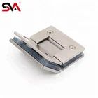 Adjustable heavy curve glass shower door hinges