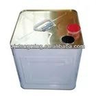 5 gallon white coating Square metal drum for paint