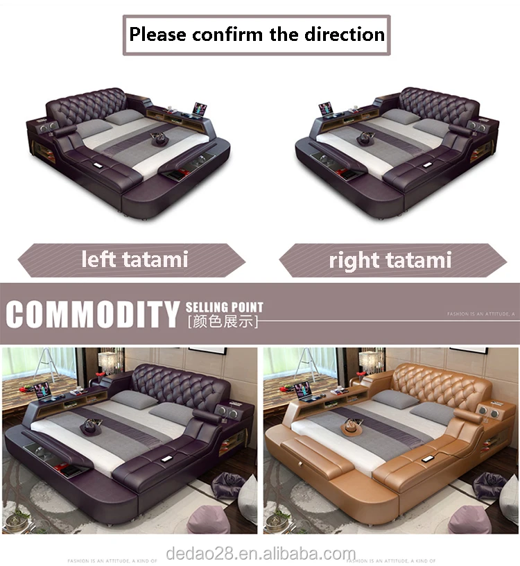 massage music design of leather bed