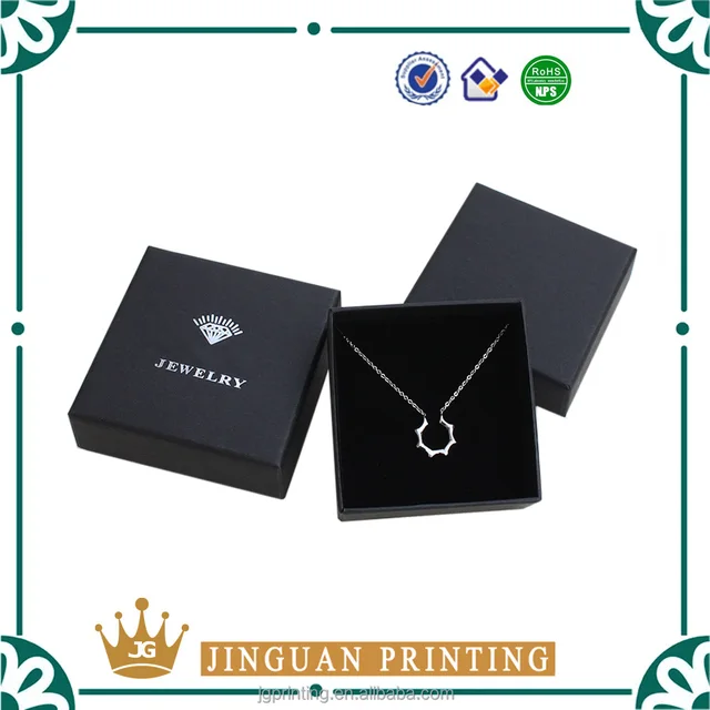 custom logo printed gift packaging luxury necklace packaging box