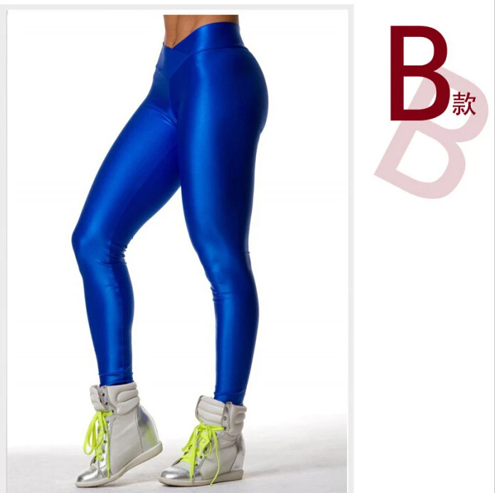 europe yoga pants Shiny Hot Sales Tight European Yoga Slimming Colorful