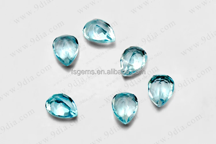 Sky Blue Topaz Pear Shape Natural Gemstone for Silver Jewelry