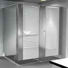 High end glass compact hpl toilet partition from singapore